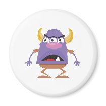 silly three-eyed ogre monster refrigerator magnets