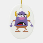 silly three-eyed ogre monster ornament