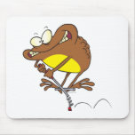 silly toad on pogo stick cartoon mousepads