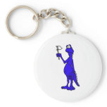 Silly Toothless Dragon with White Flag Key Chain