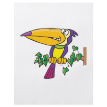 silly tropical toucan cartoon custom flyer