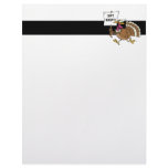silly turkey with eat beef sign toon letterhead
