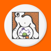 silly upside down ghost magnets