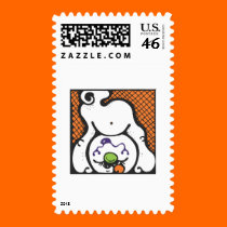 silly upside down ghost stamps