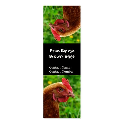 Silly upside Down Red Hen Bookmark Business Card Templates