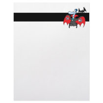 silly vampire and bat cartoon custom letterhead