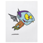 silly vampire bat boy character flyers