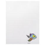 silly vampire bat boy character letterhead design