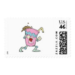 silly villian evil milkshake character postage