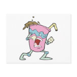 silly villian evil milkshake character post card