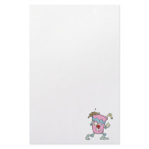 silly villian evil milkshake character stationery paper