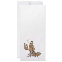 silly waving lobster custom rack card