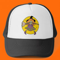 silly wicked witch with broomstick hats