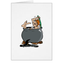 Silly Witch Bath Greeting Card
