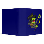 silly witch with eyeball &amp; wand 3 ring binder
