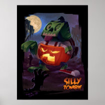 Silly Zombie Pumpkin Pants posters