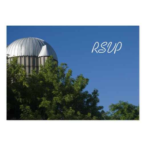 Silo and Blue Sky Country Wedding Response Card Business Cards (front side)