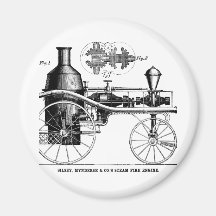 Silsby Rotary Steam Fire Engine Refrigerator Magnet