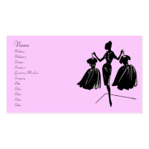 Silueta de la moda plantillas de tarjetas de visita