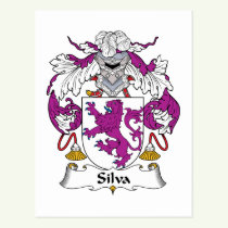 Silva Family Crest Postcard