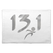Silver 13.1 half-marathon place mats