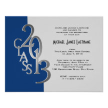 Silver 2013 Graduation Invitation