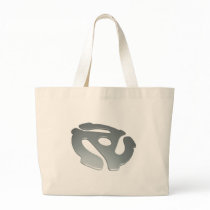 Silver 3D 45 RPM Adapter bags by wheedesign Silver 3D 45 RPM Adapter bags