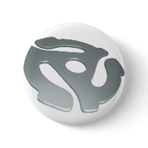 Silver 3D 45 RPM Adapter buttons by wheedesign Silver 3D 45 RPM Adapter buttons