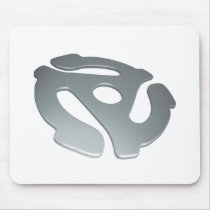 Silver 3D 45 RPM Adapter Mouse Pads
