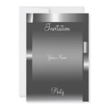 Silver abstract color Party Invitation