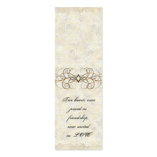 Silver Age of Elegance, Monogrammed Favor Gift Tag Business Cards (back side)