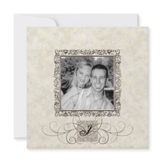 Silver Age of Elegance, Photo Wedding Invitation invitation