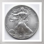 Silver American Eagle Coin Print