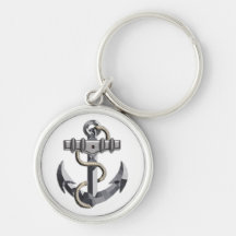 Silver Anchor Key Chain