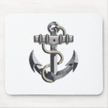 Silver Anchor Mouse Pads