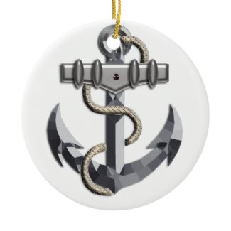 Silver Anchor ornament