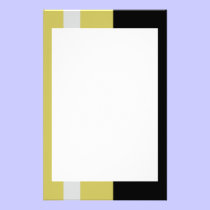 Silver and Black Border Stationery stationery