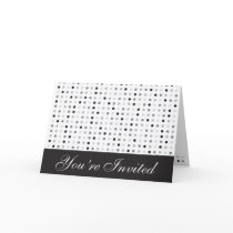 SIlver and Black Dot Invitation cards by fe0208 SIlver and Black Dot Invitation cards