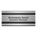 Silver and Black Metal Look Business Advertising rack cards