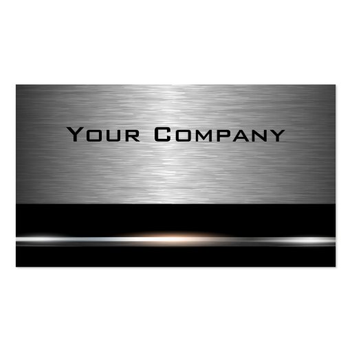 Silver and Black  Professional Business Card (front side)
