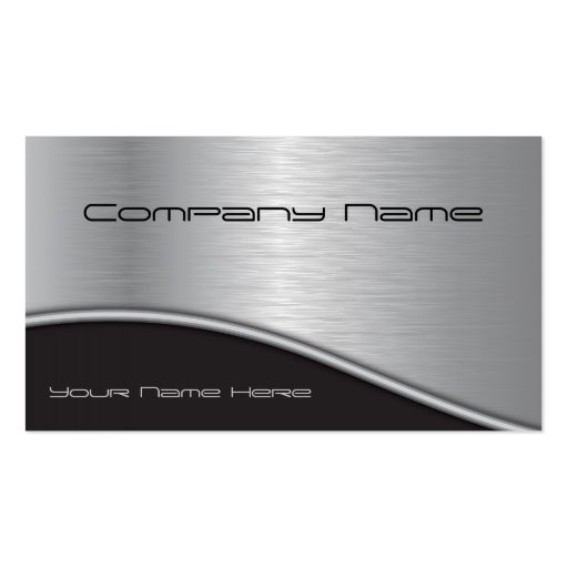 Silver and Black Professional Business Card (front side)