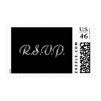 Silver and Black RSVP Postage stamp