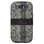 Silver and Black Snake print Personalized casemate cases