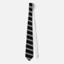Silver and Black Stripes Neck Tie