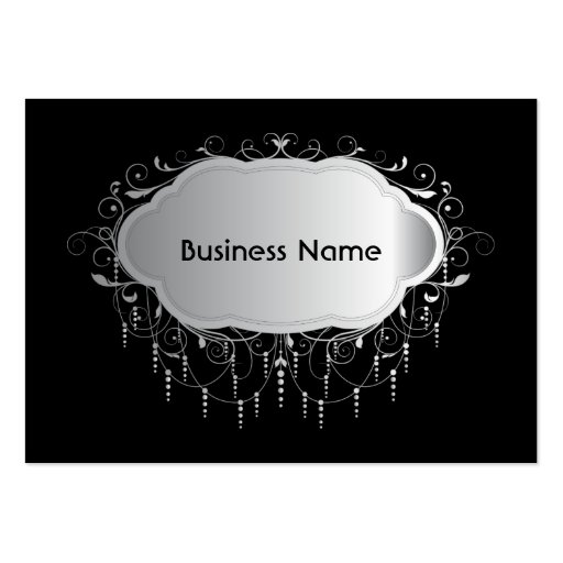 Silver and Black Vintage Business Card