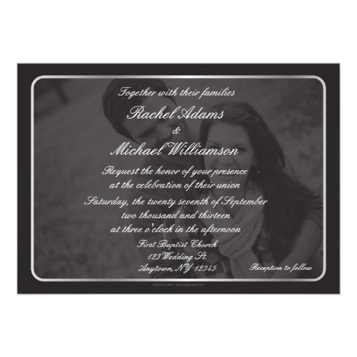 Silver and Black Wedding Invitations