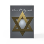 Silver and gold Bar Mitzvah invitation cards