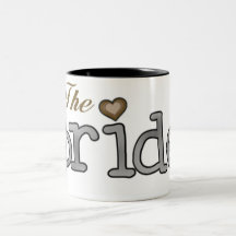 Silver and Gold Bride Coffee Mug