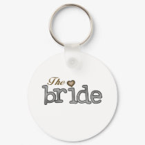 Silver and Gold Bride keychains