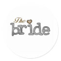 Silver and Gold Bride stickers